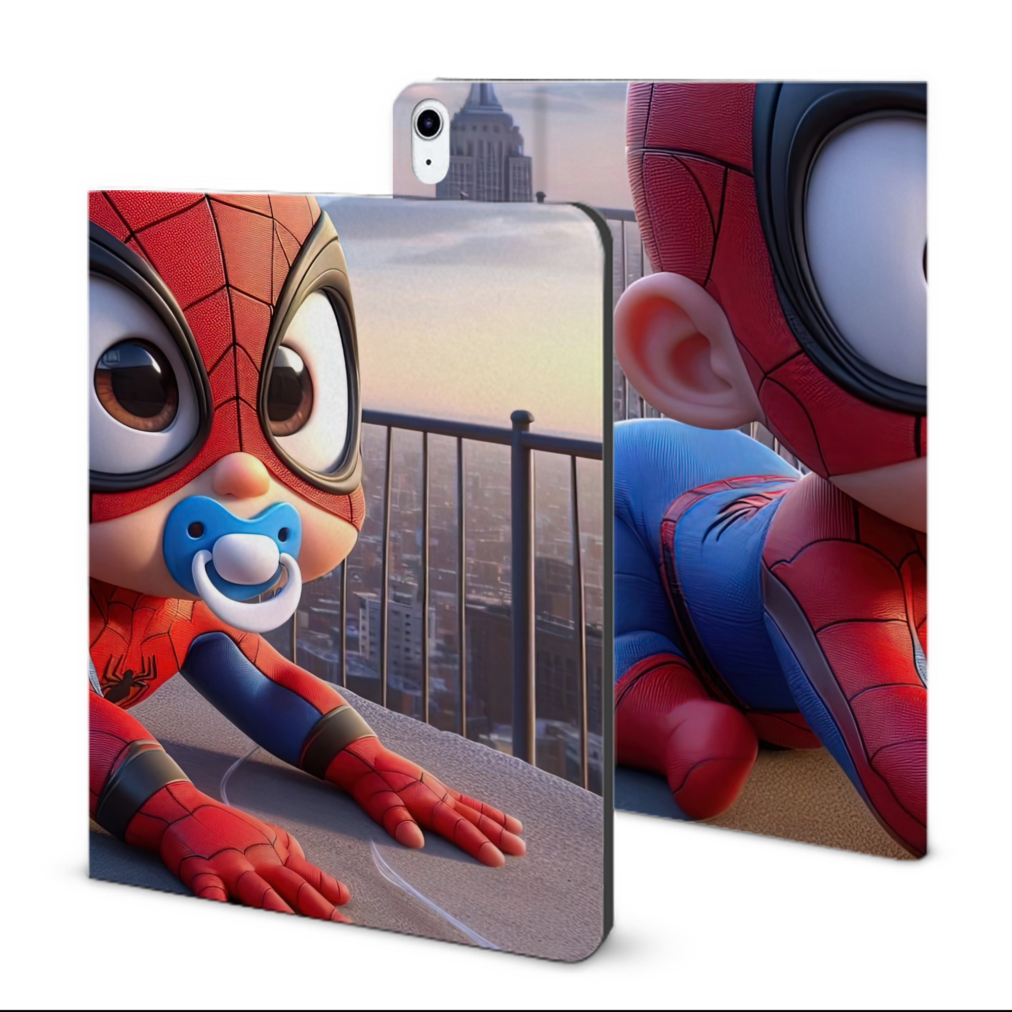 （画像用） Spider Man スパイダーマン IPad ケース ブック型 PUレザー TPU 耐衝撃 軽量 薄型 ペン収納なし 全面保護 IPad 各モデル対応